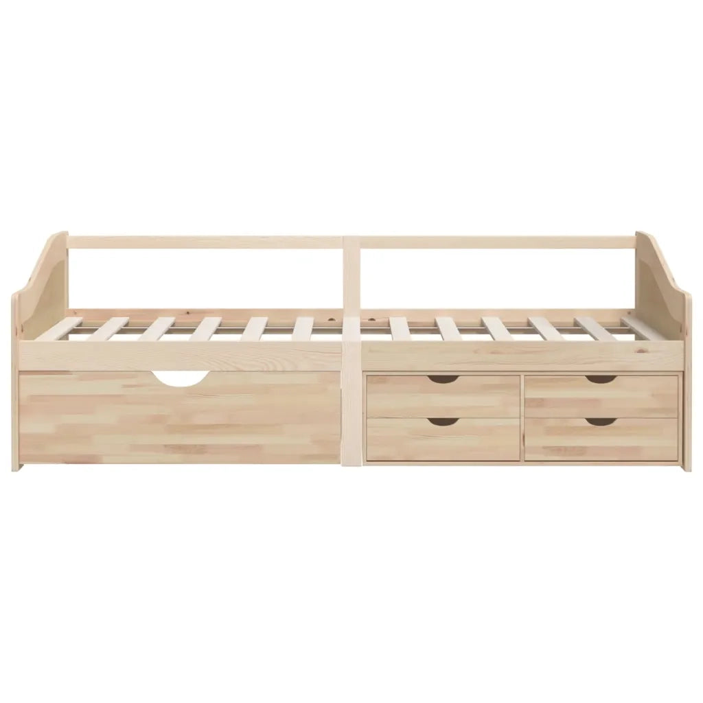 Divano Letto 3 Posti con Cassetti-Sofa Letto 3 Posti-Daybed in Pino Massello 90x200cm