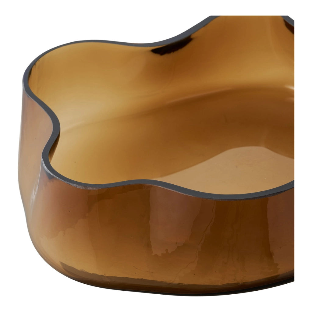 Vassoio Tray, Marrone, Vetro, 24x29,5x7 cm