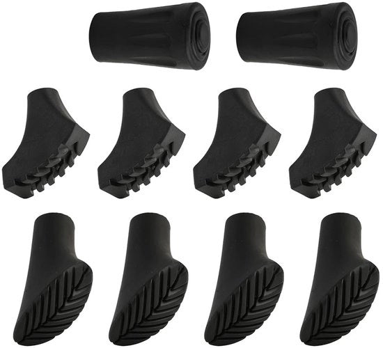 Piedi per camminata - 10 Gomme - Stöchi per camminata - Borchie di protezione - Adatto per stöchi 11 mm - Assorbimento shock - Pads per camminata