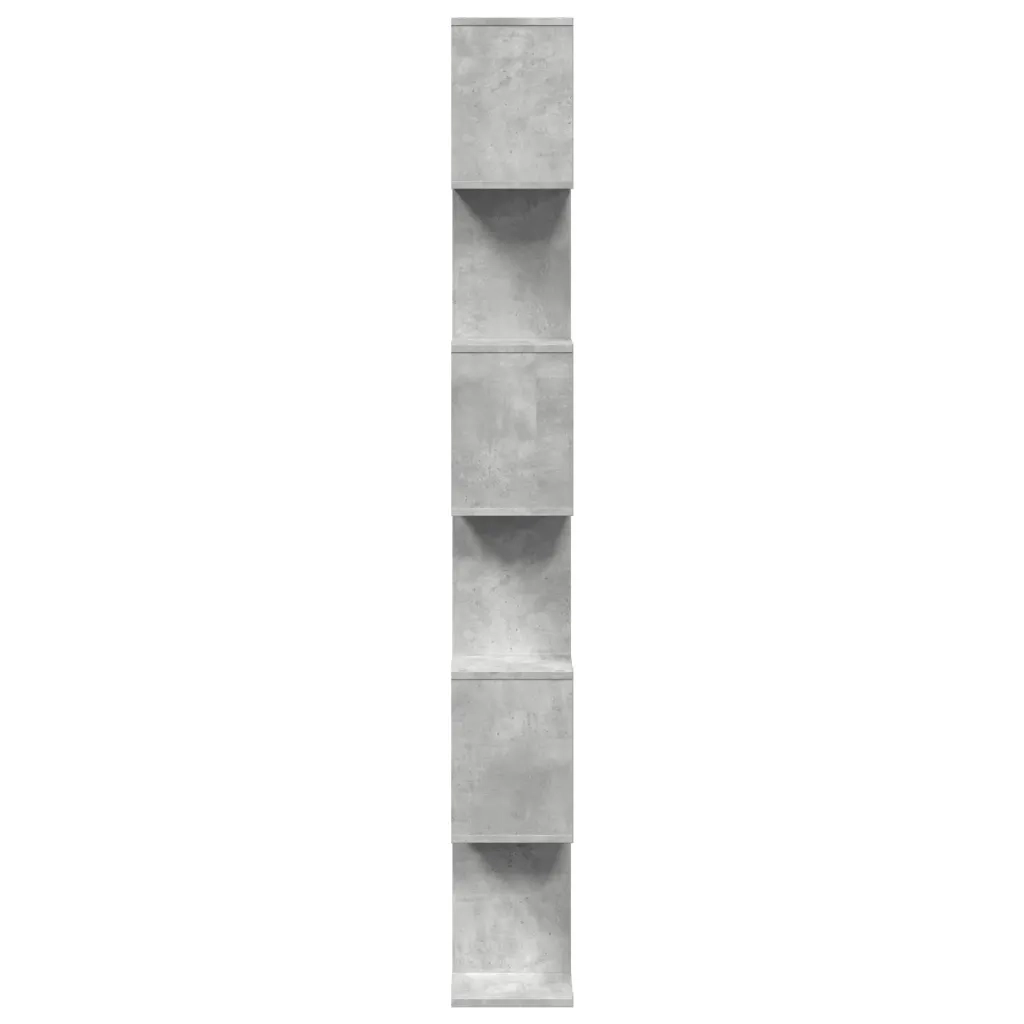 vidaXL Libreria Divisorio 6Piani Grigio Cemento 70x24x193cm Truciolato