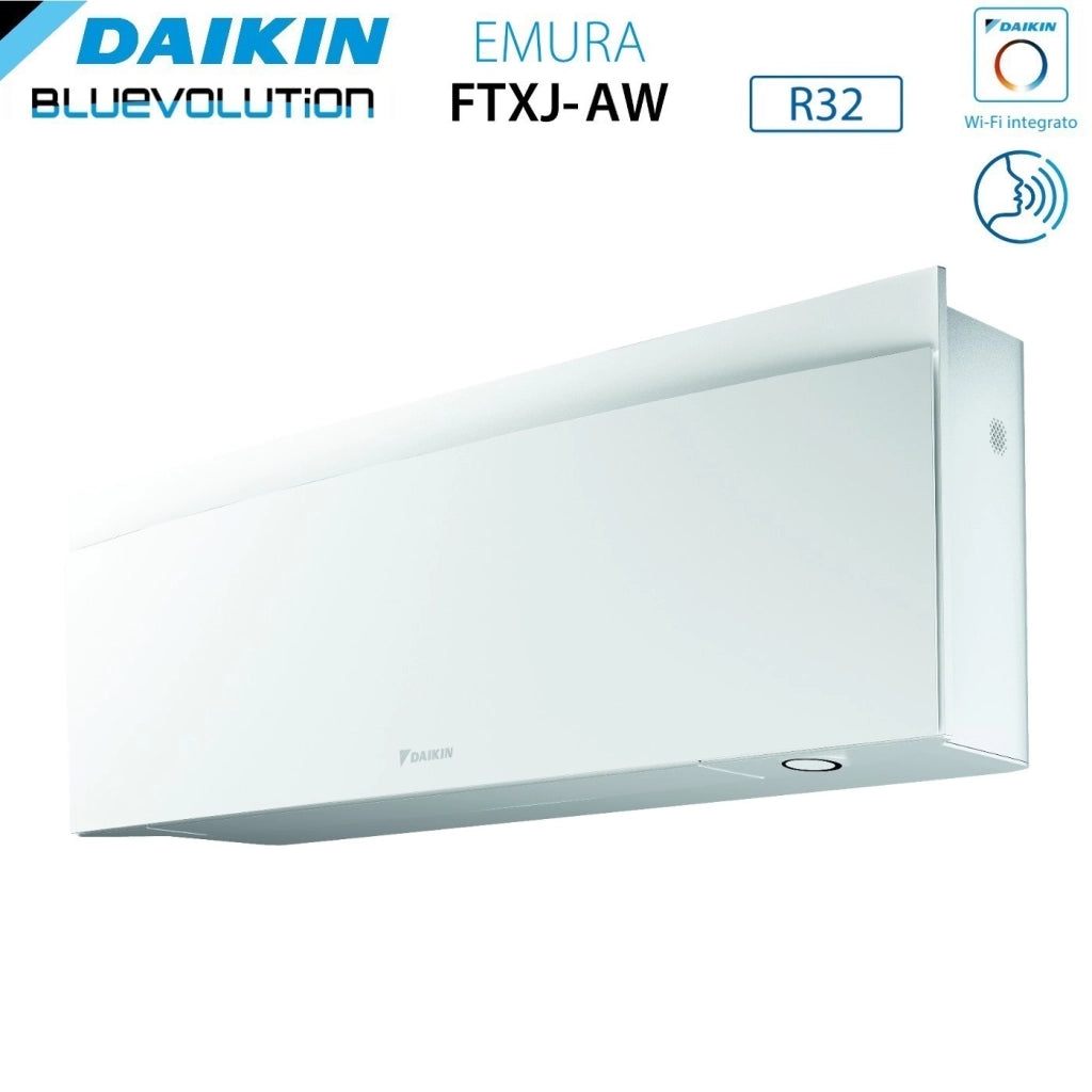 Unità Interna a Parete Daikin Bluevolution serie EMURA WHITE III 7000 Btu FTXJ20AW R-32 Wi-Fi Integrato Colore Bianco Opaco