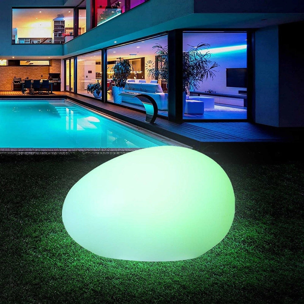 Trade Shop - Lampada Solare Luce Rgb Sensore Crepuscolare Pannello Solare Ricaricabile Led 14w -