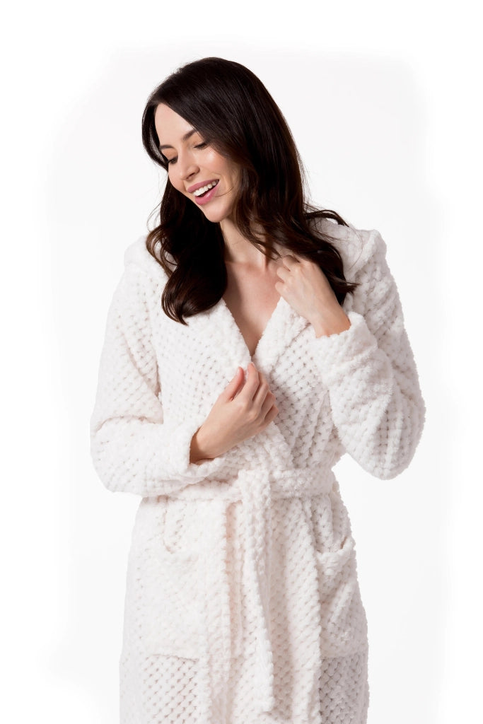 Accappatoio Da Donna Vestaglia Diamond Ecru S/m