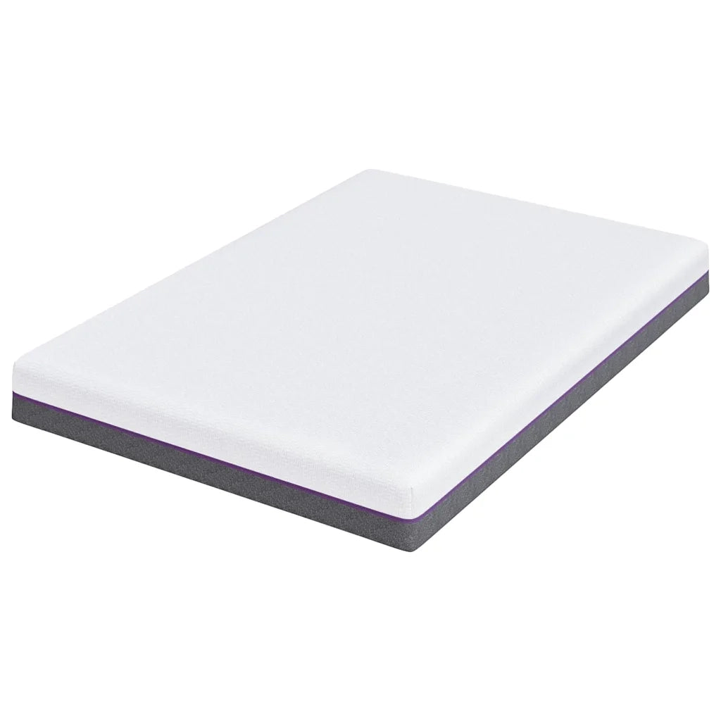 vidaXL Materasso Bianco e Grigio 140 x 200 cm Schiuma