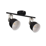 Faretto parete/soffitto DERATO 2 luci nero E14 8W Kanlux 35642