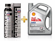 Olio motore Shell Helix HX8 ECT 5W-30 - 5L + Additivo Liqui Moly Cera Tec - 300ml