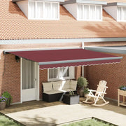Tenda da Sole Retrattile Manuale Bordò 450x300 cm 3215321