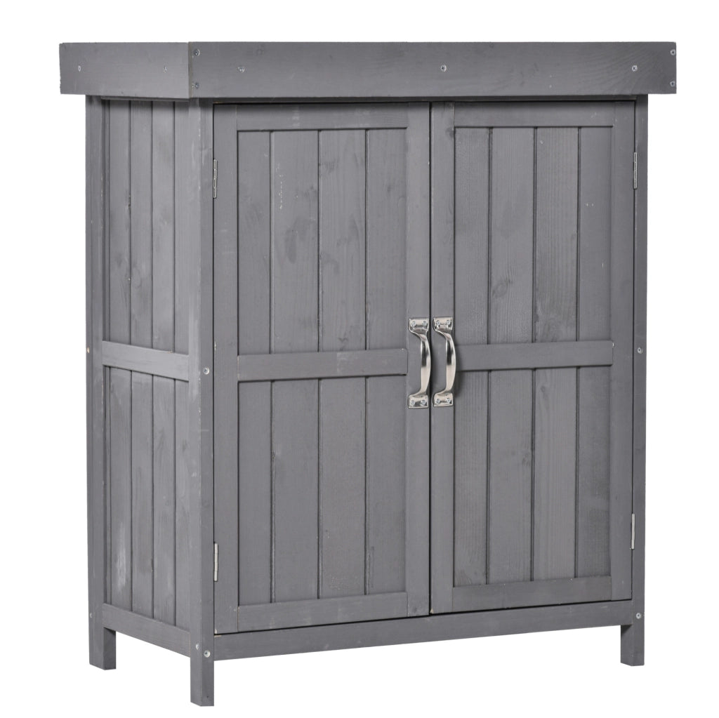 Casetta da giardino in acciaio zincato con porta chiudibile e tetto spiovente 100x103x160 cm grigio