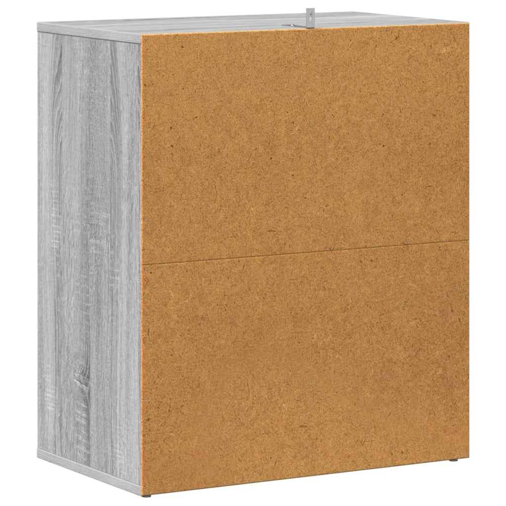 Scarpiera Grigio Sonoma 60x35x70 cm in Legno Multistrato 816015