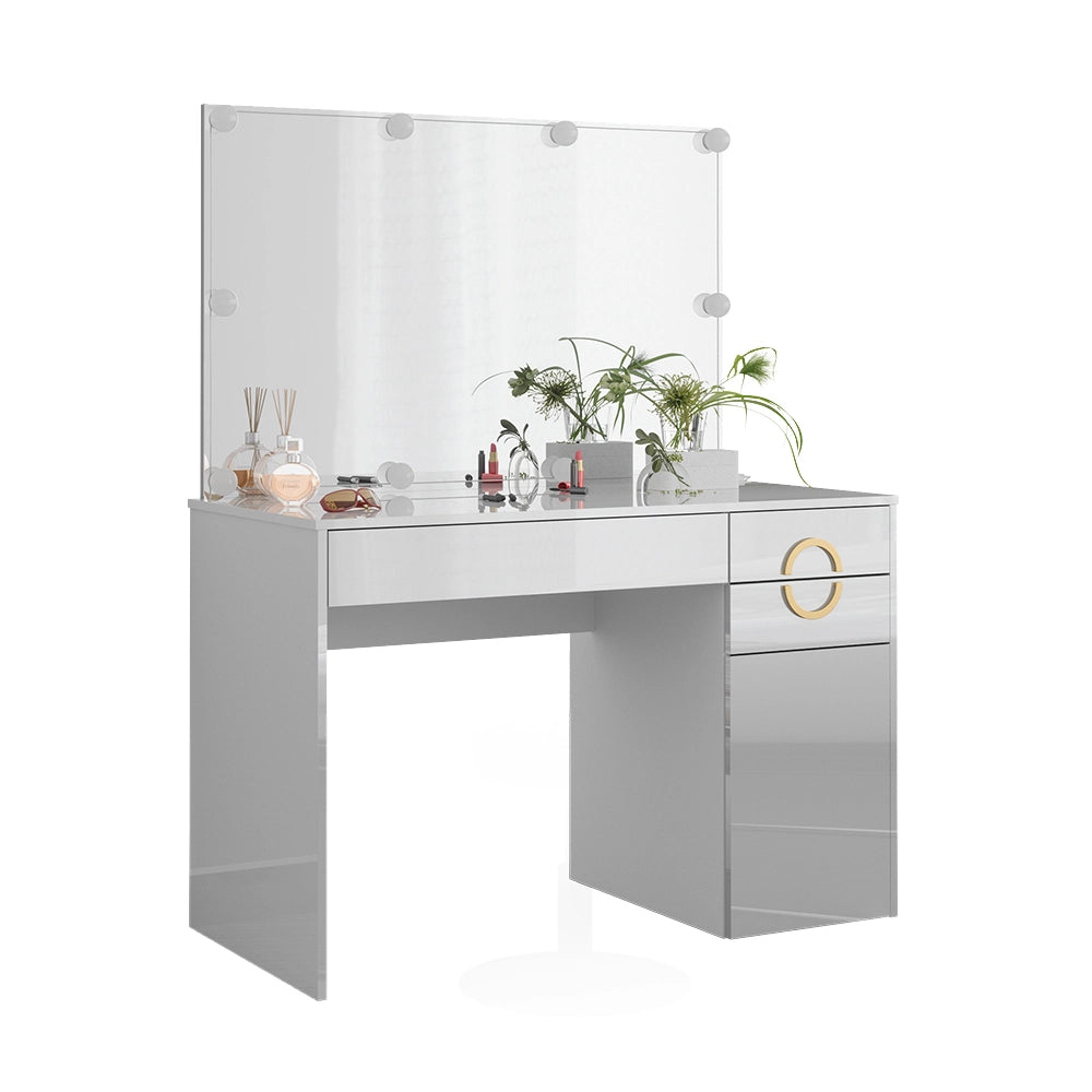 Vicco Tavolo da toeletta Bianco 115 cm con illuminazione a LED