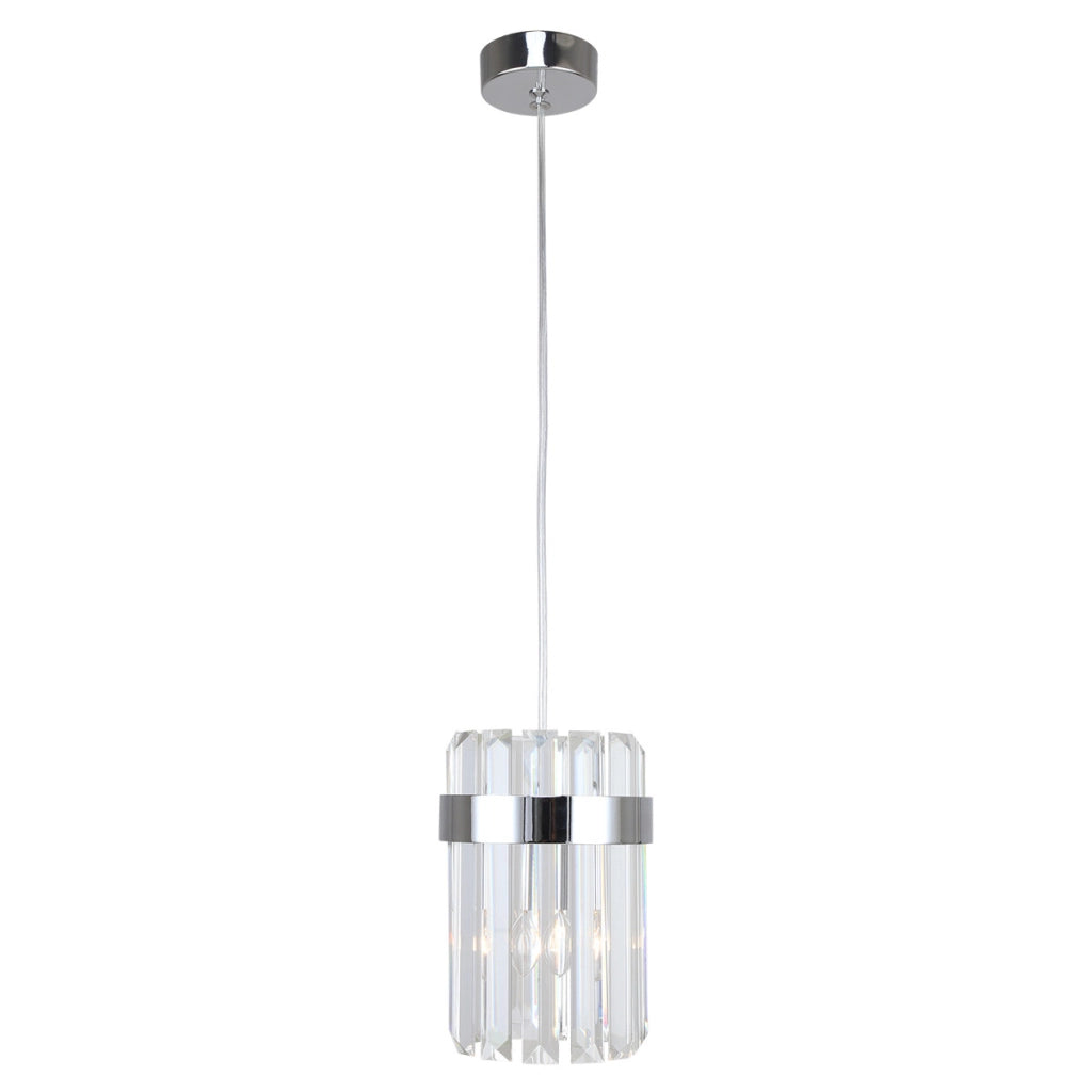 Lampada a sospensione Vetro cromata vetro E14 10W Light Prestige