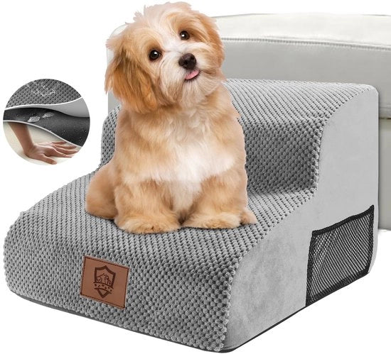 Trappola per cani, Trappola per piccoli cani, Scivolo acqua impermeabile per animali domestici con 2 gradini, Helling per cani di alta qualità in spugna, Trappola per cani lavabile per divano letto, Trappola per cani trasportabile