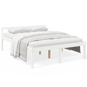 Letto matrimoniale | Letto per adulti | Letto per Anziani Bianco 160x200 cm in Legno Massello di Pino