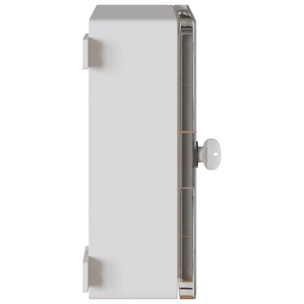 Armadio elettrico moderno contenitore multiuso 47 x 20 x 60 cm plastica grigia 02_0058208