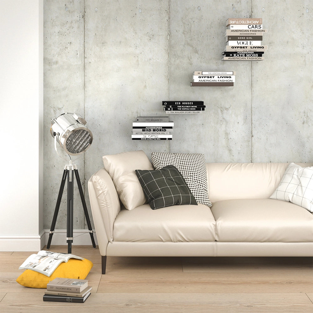 Vicco Libreria da parete Grigio 12.5 x 9 cm Set di 4