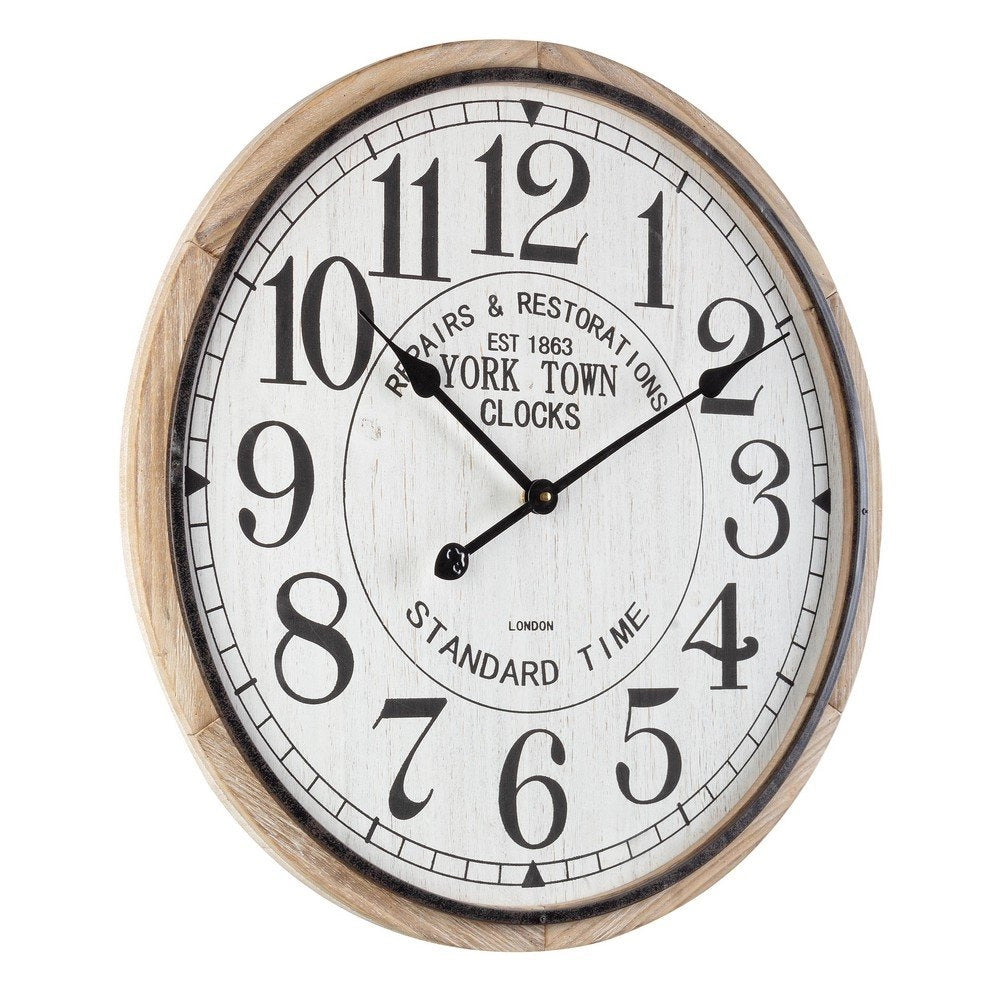 Orologio da Parete Legno Nero Industriale 60 cm - REGALITÀ