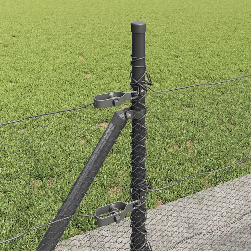 Palo della recinzione Grigio 50 x 0,5 m (maglia 13 mm)