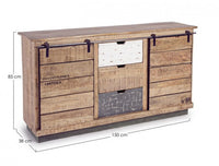 Credenza 2 Ante 3 Cassetti Tudor in Legno