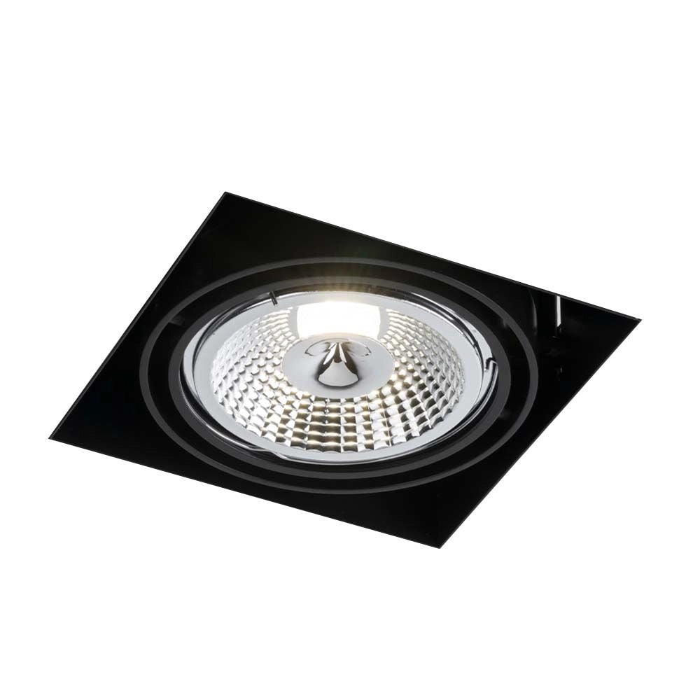 Faretto incasso quadrato nero orientabile GU10 Shilo KOMORO