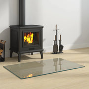 Piastra in vetro per camino Trasparente 80 x 50 cm Vetro 353856