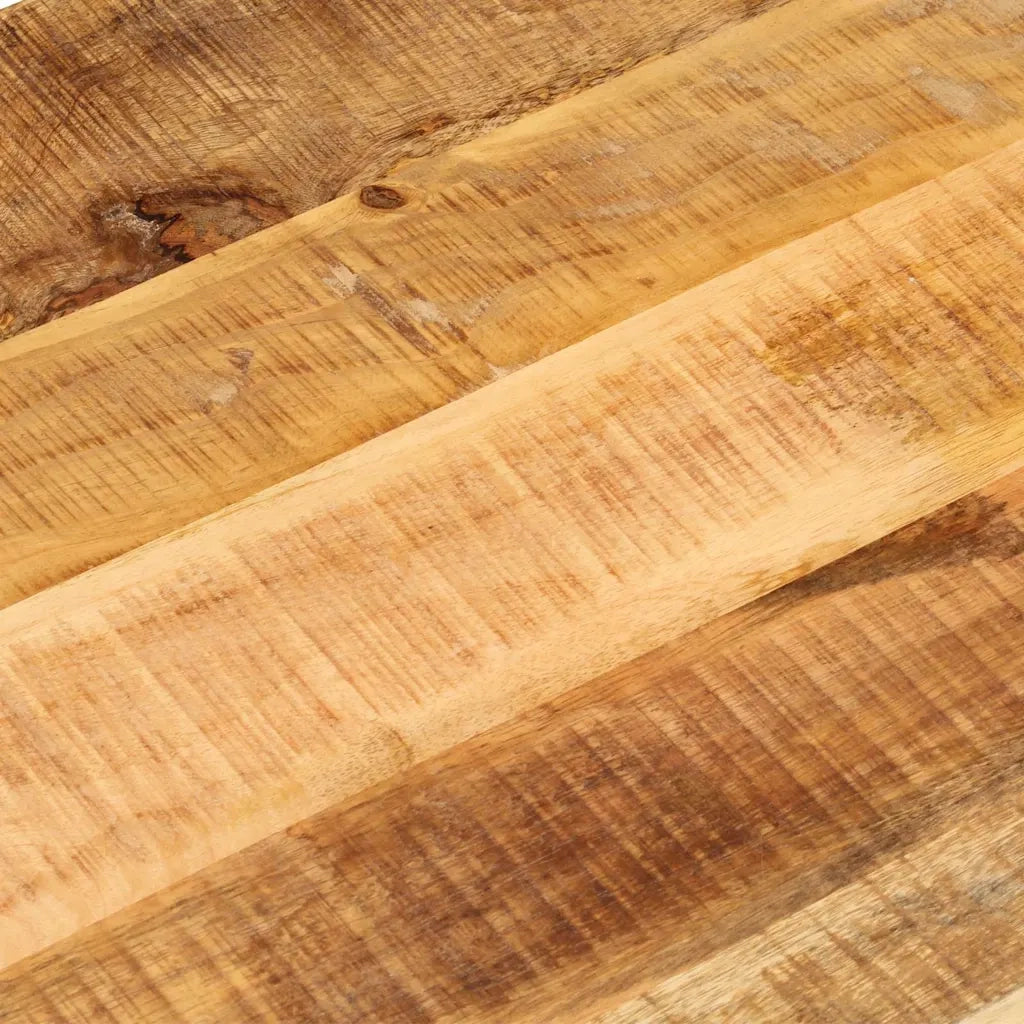 Piano Tavolo 80x40x2,5 cm Ovale Legno Massello Grezzo di Mango