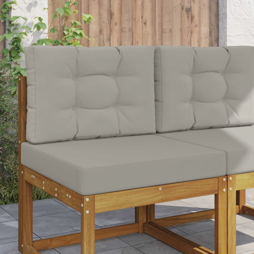 Cuscino per divano da esterno 2 pcs Grigio Poliestere