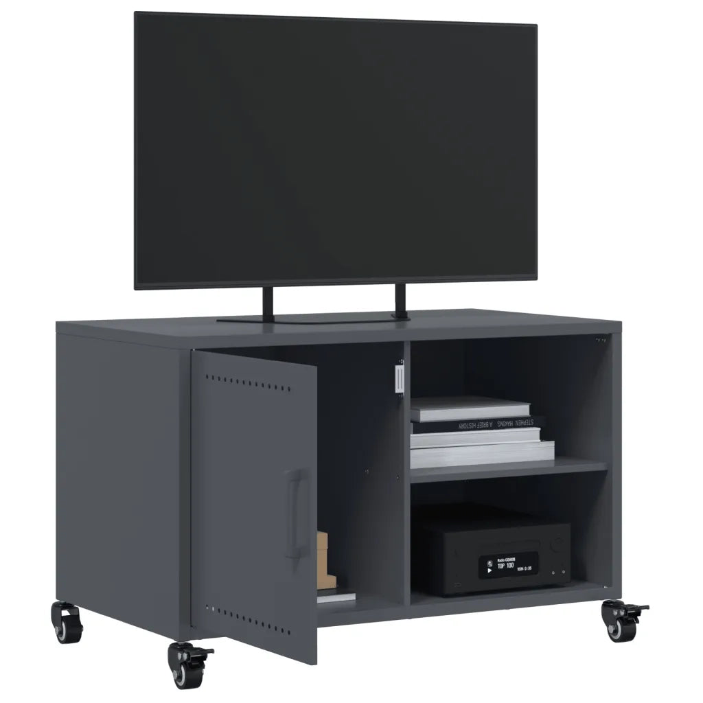 Mobile TV-Credenza TV-Console TV Antracite 68x39x43,5 cm in Acciaio 509725