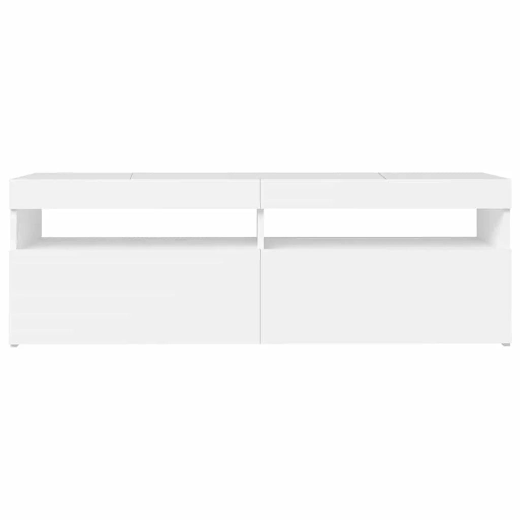 Mobile TV multimediale scaffale TV credenza mobile TV sala da pranzo soggiorno camera da letto con luci LED 120 x 35 x 40 cm bianco 02_0026519