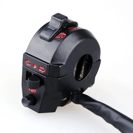 Comando di guida universale per motocicletta - alta qualità - controllo sterzo - nero - indicatore di direzione - adatto per la guida in moto - 7/8 pollici