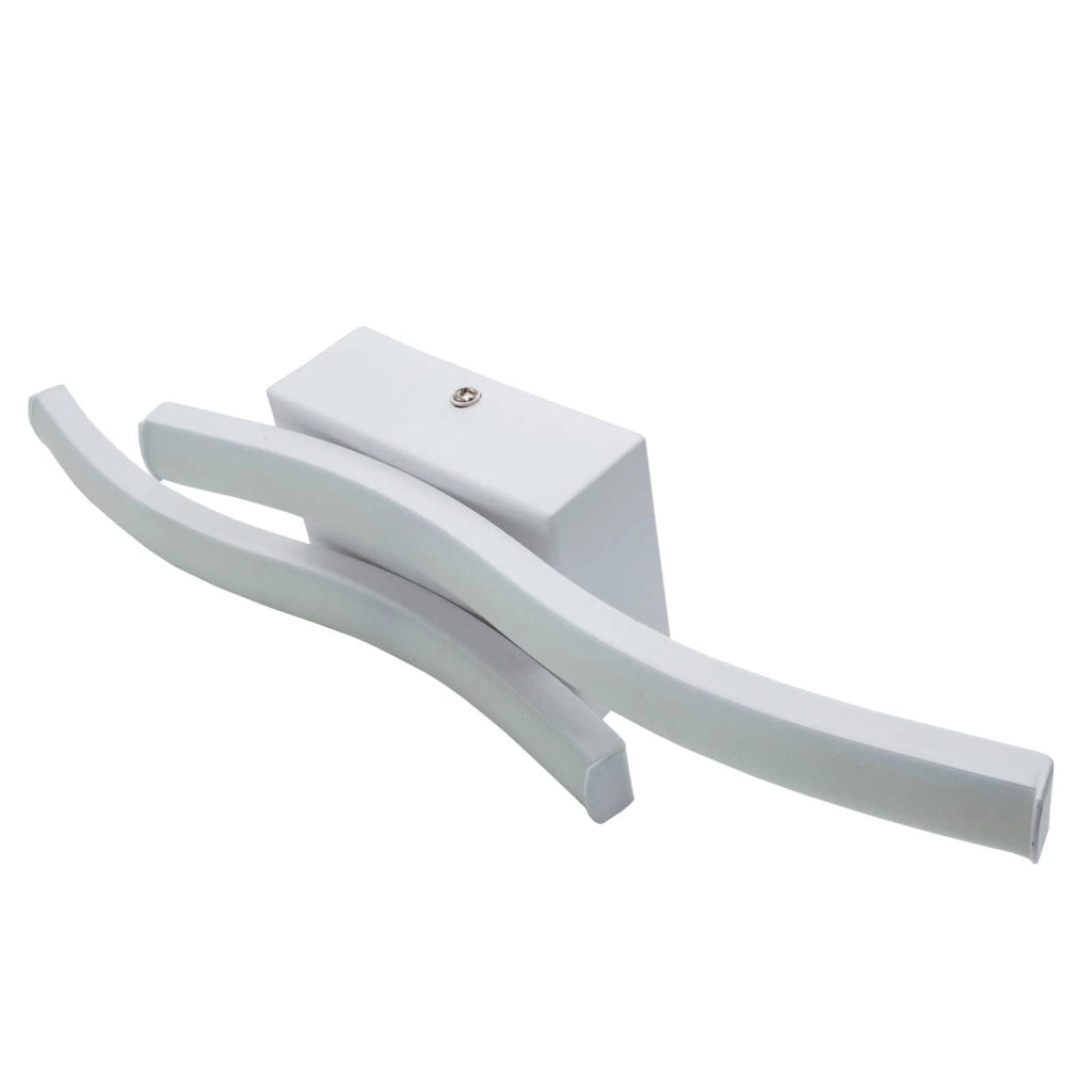 Lampada parete muro applique bianco moderno LED 10W CCT da 3000K a 6500K luce stilizzata comodino soggiorno salotto 230V