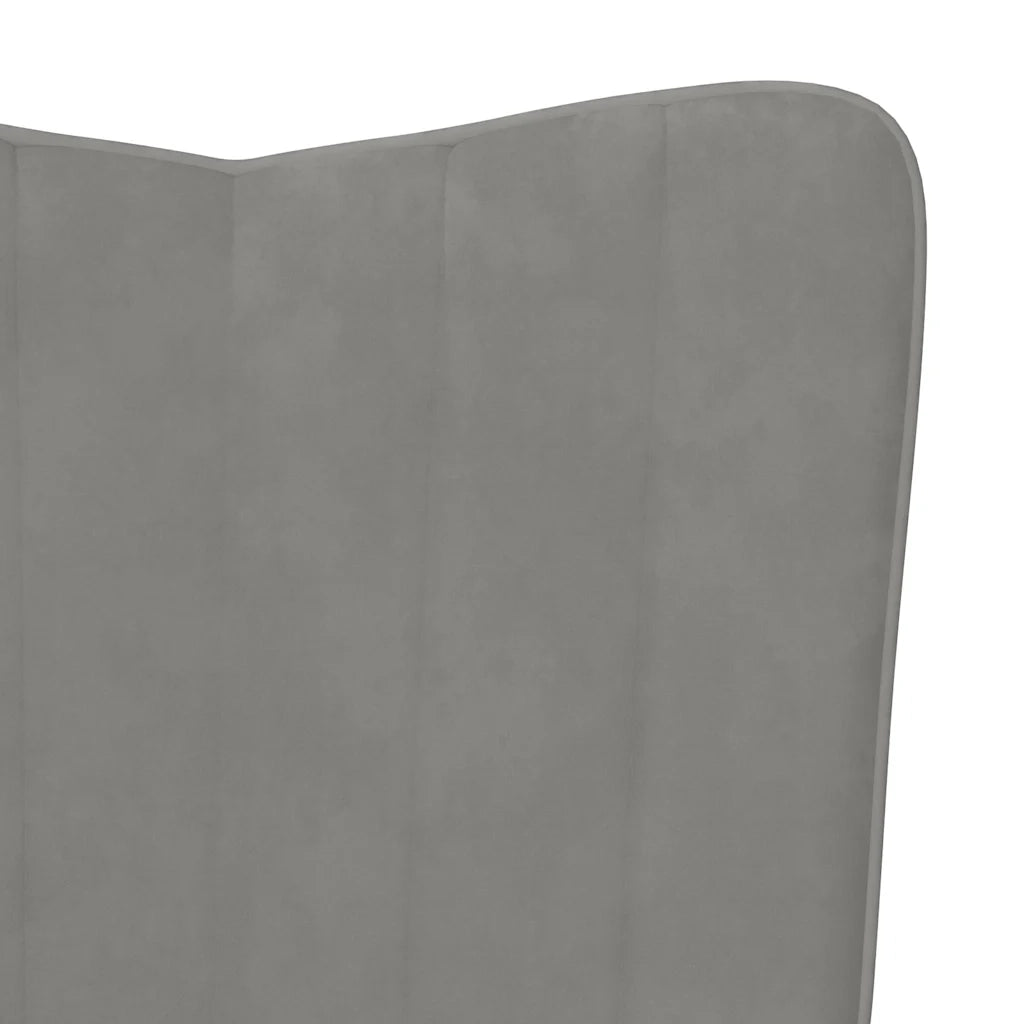 Divano Sedia-Poltrona Relax Grigio Chiaro in Velluto 496047