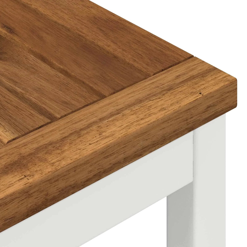 Tavolo da cena da giardino Naturale e Bianco 60 x 60,5 x 75 cm 901305