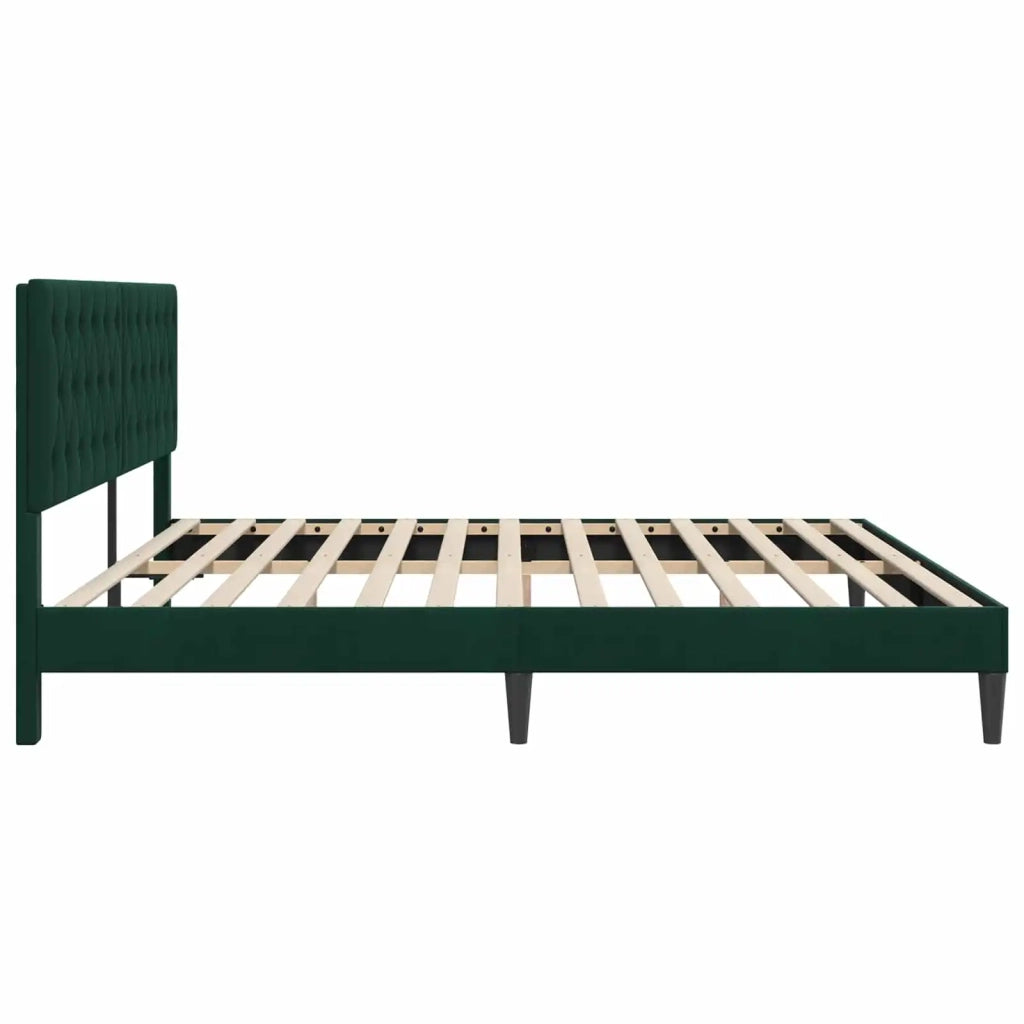 Struttura del letto Verde Scuro 200 x 200 cm Velluto 42027687