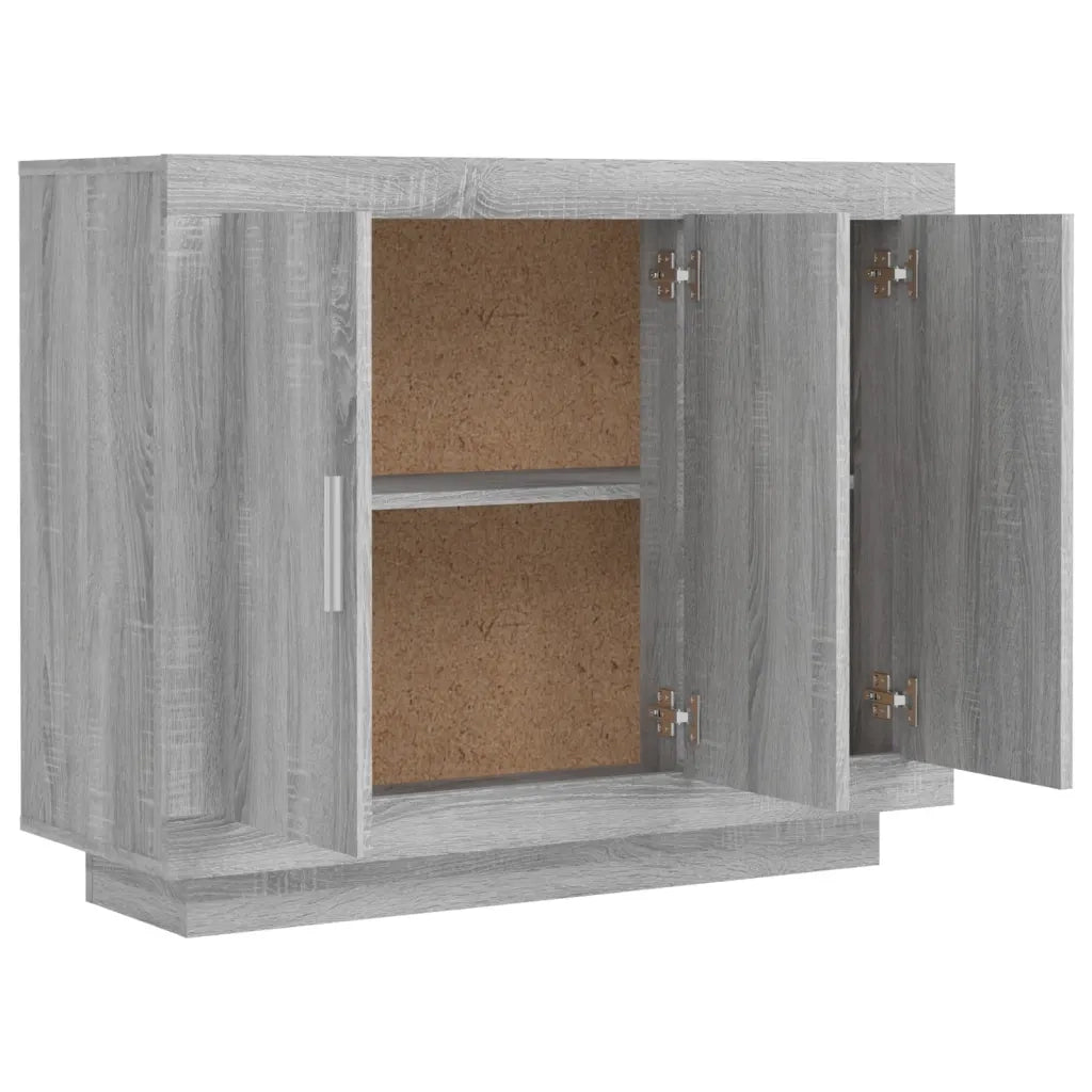Credenza Grigio Sonoma 92x35x75 cm in Legno Multistrato 817241