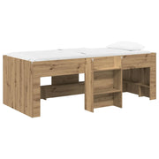Letto Alto per Bambini | Letto Infantile | Lettino 2 pcs Rovere Artigianale 90 x 200 cm