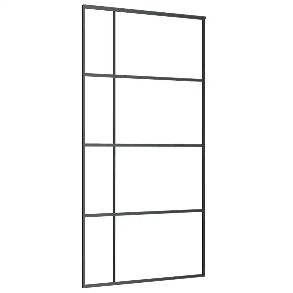 Porta Scorrevole con Ferramenta Nera 102,5x205 cm in Vetro ESG 3375872