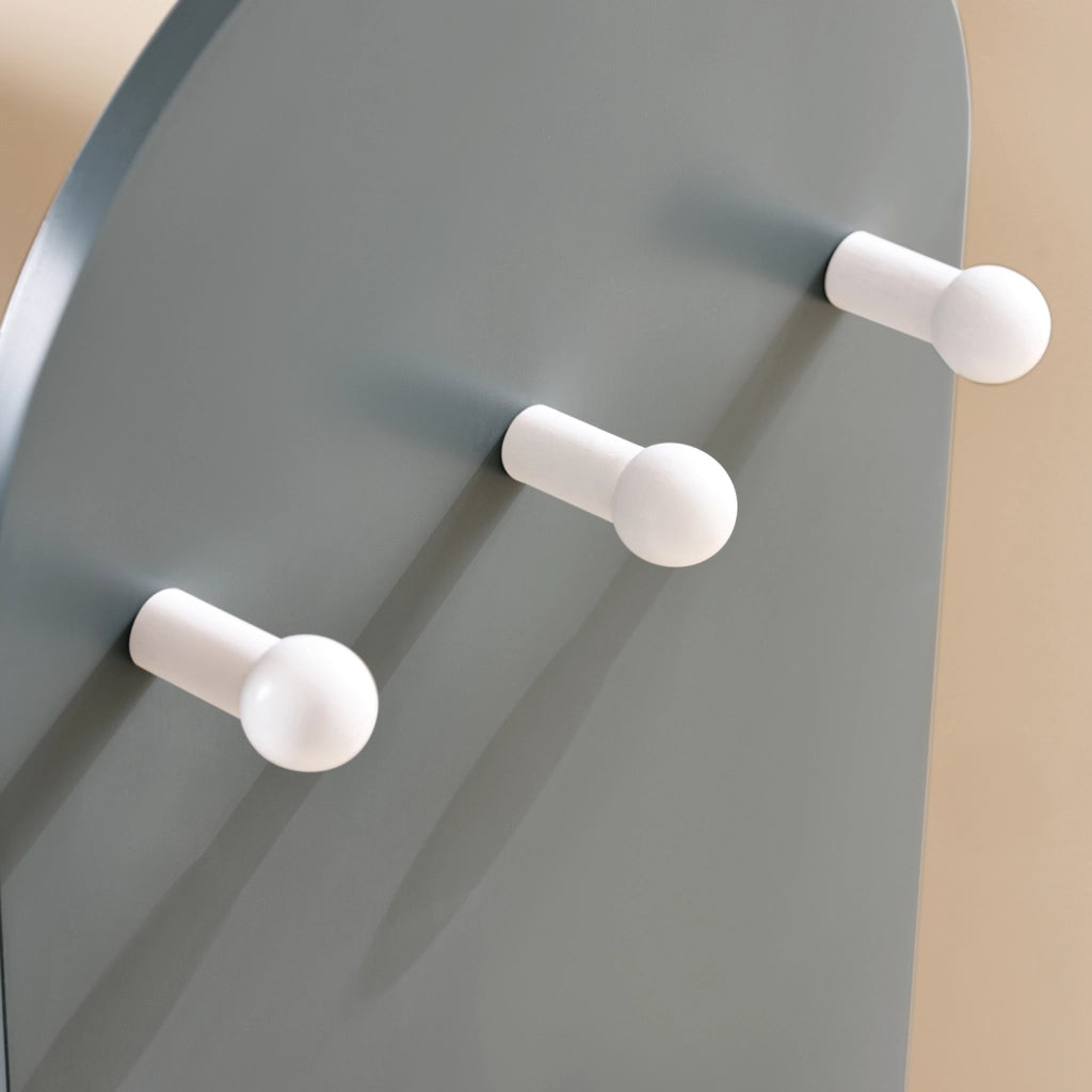 SoBuy Mobile per Bambini con Appendiabiti, Guardaroba per Bambini con scatole, Armadio per bambini con 3 ganci, Grigio 97x35x108cm KMB40-HG