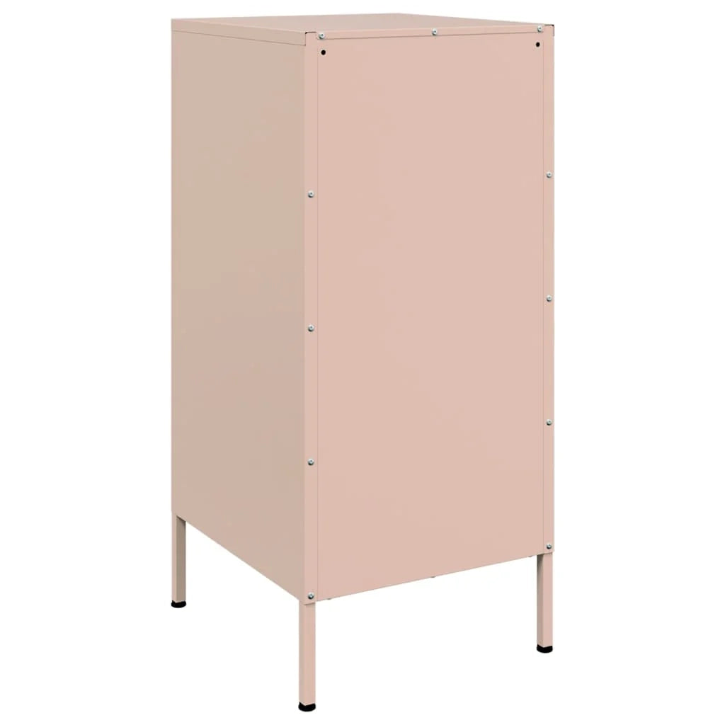 Buffet credenza cassettiera armadio mobile contenitore organizer per cucina soggiorno salotti set da 2 36 x 39 x 79 cm acciaio rosa 02_0036940