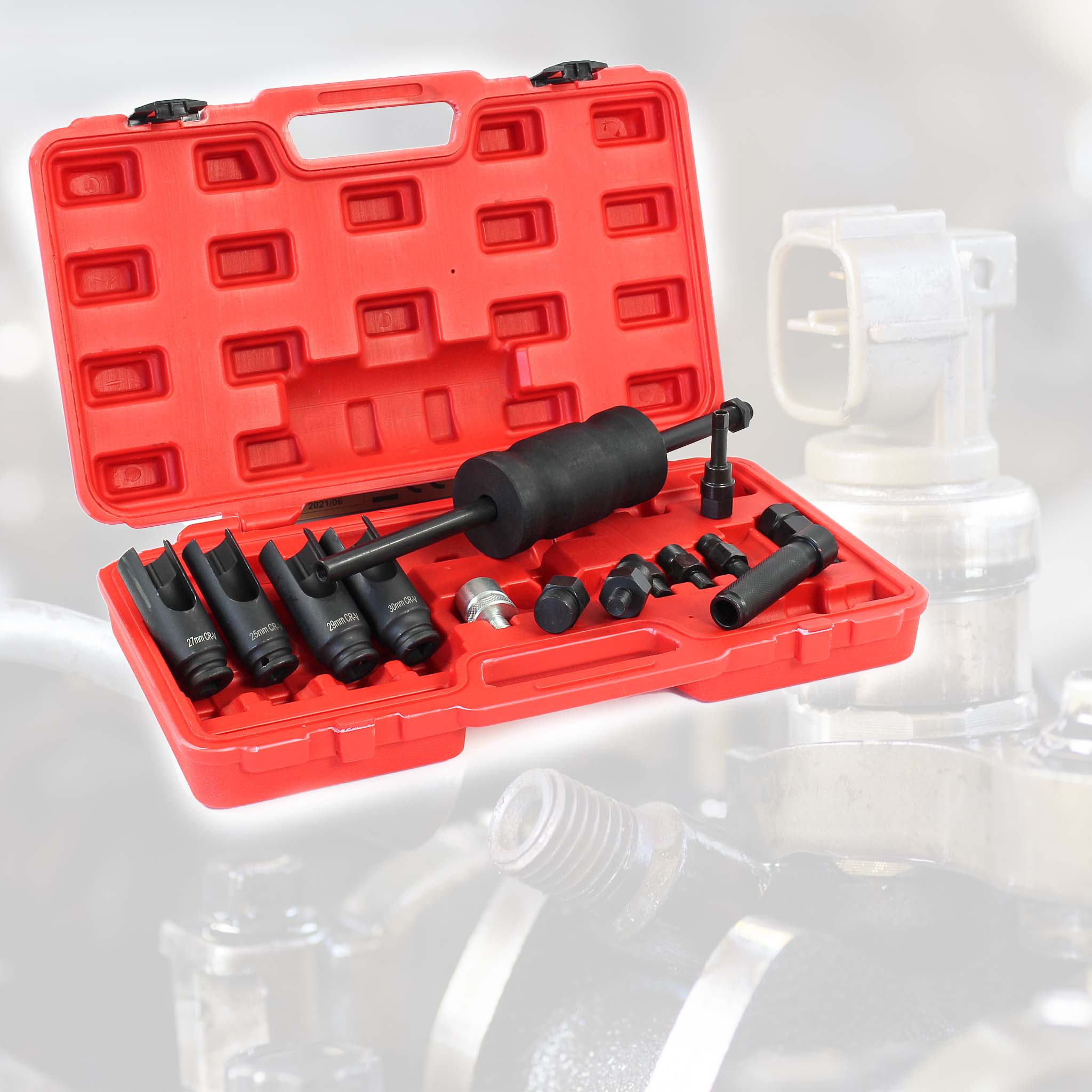 Set di estrattori per iniettori diesel Attrezzi per autoveicoli Con martello a scorrimento