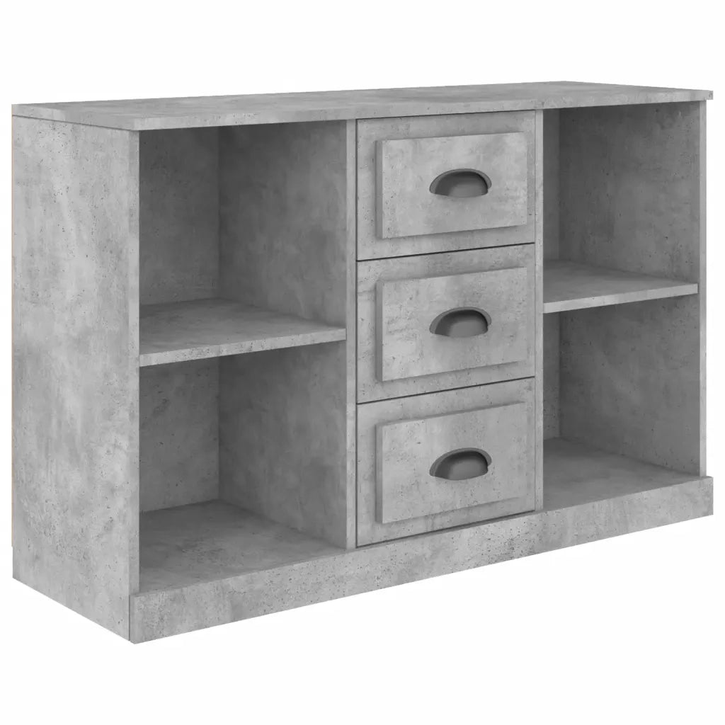 Credenza Grigio Cemento 104,5x35,5x67,5 cm in Legno Multistrato 816236