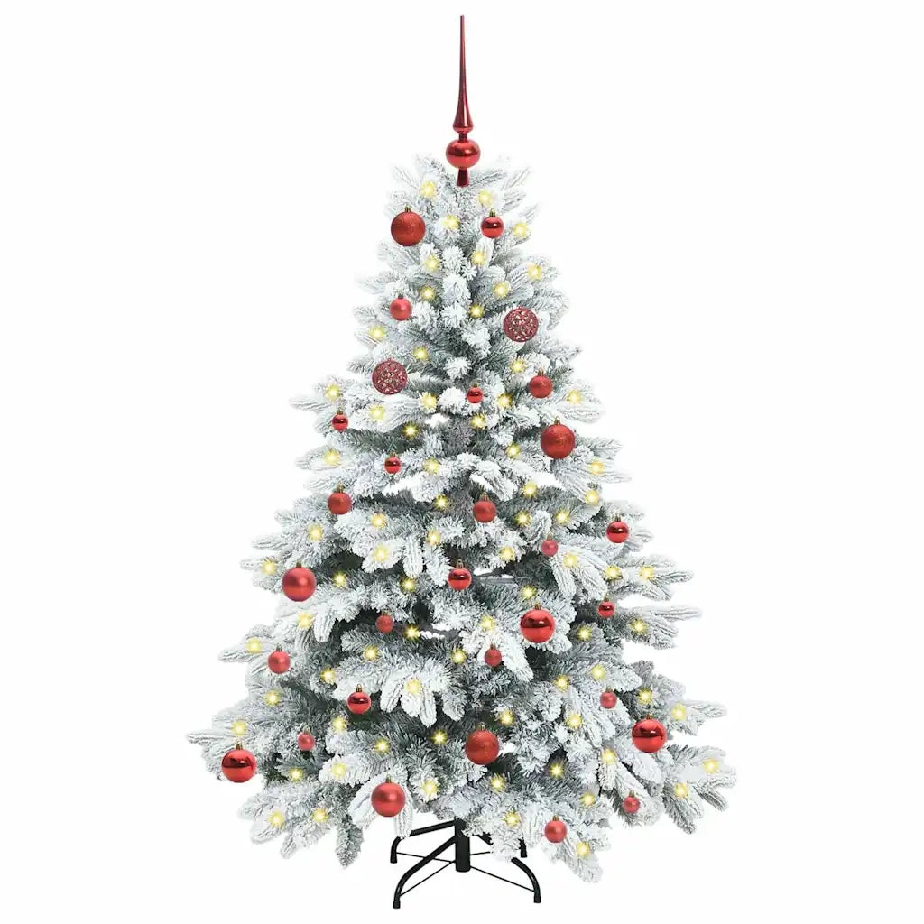 Albero di Natale artificiale con 150 LED Bianco 150 cm PE e PVC