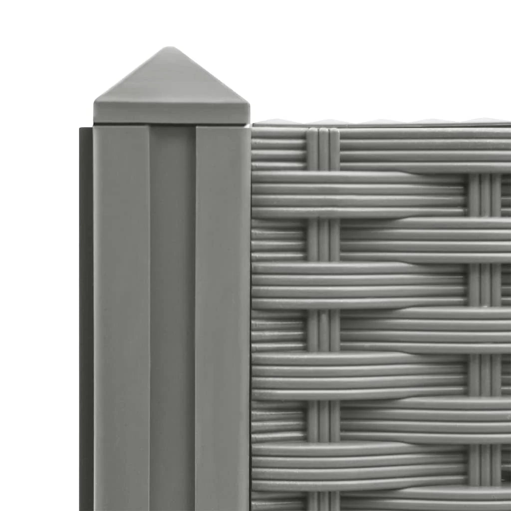 Fioriera rialzata per piante fiori terrazza giardino 80 x 80 x 38 cm polipropilene grigio 02_0039248