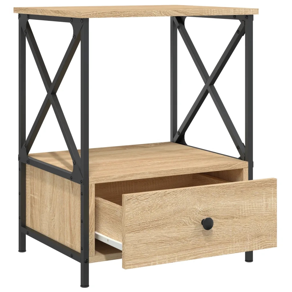 Comodini 2 pz Rovere Sonoma 50x41x65 cm in Legno Multistrato 826086