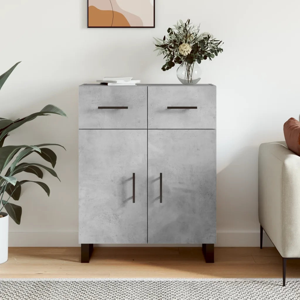 Credenza-Buffet-Armadio da cucina Grigio Cemento 69,5x34x90 cm in Legno Multistrato 222591
