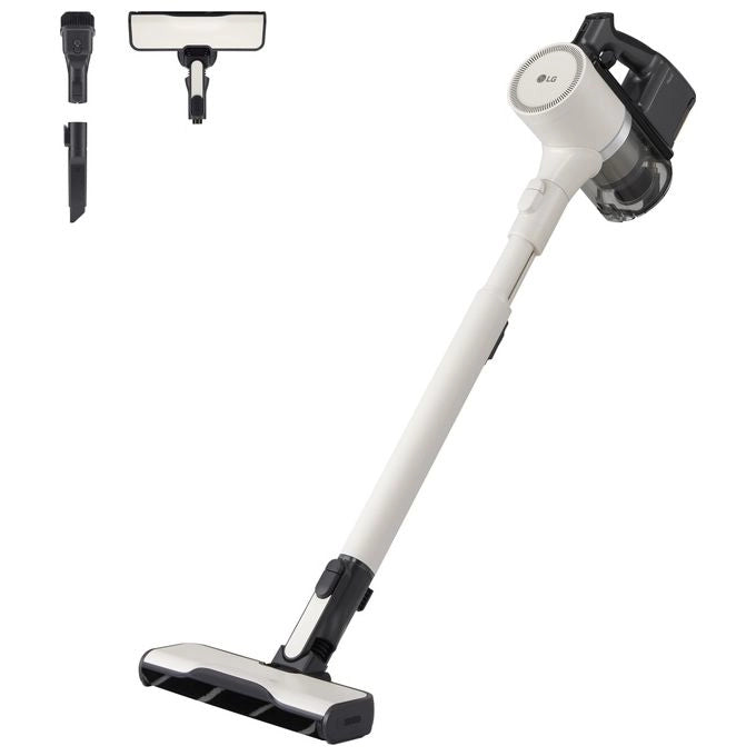 LG CordZero A9K Lite, Aspirapolvere Kompressor 220W, 60 min, 1 spazzola + 2 accessori, Filtro 5 strati, Wi-Fi, Beige