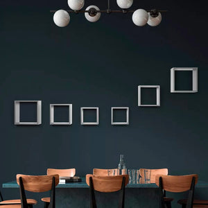 Set 3 Mensole da Parete Cubo in Fibra di Legno Incubo Slim Rovere Scuro