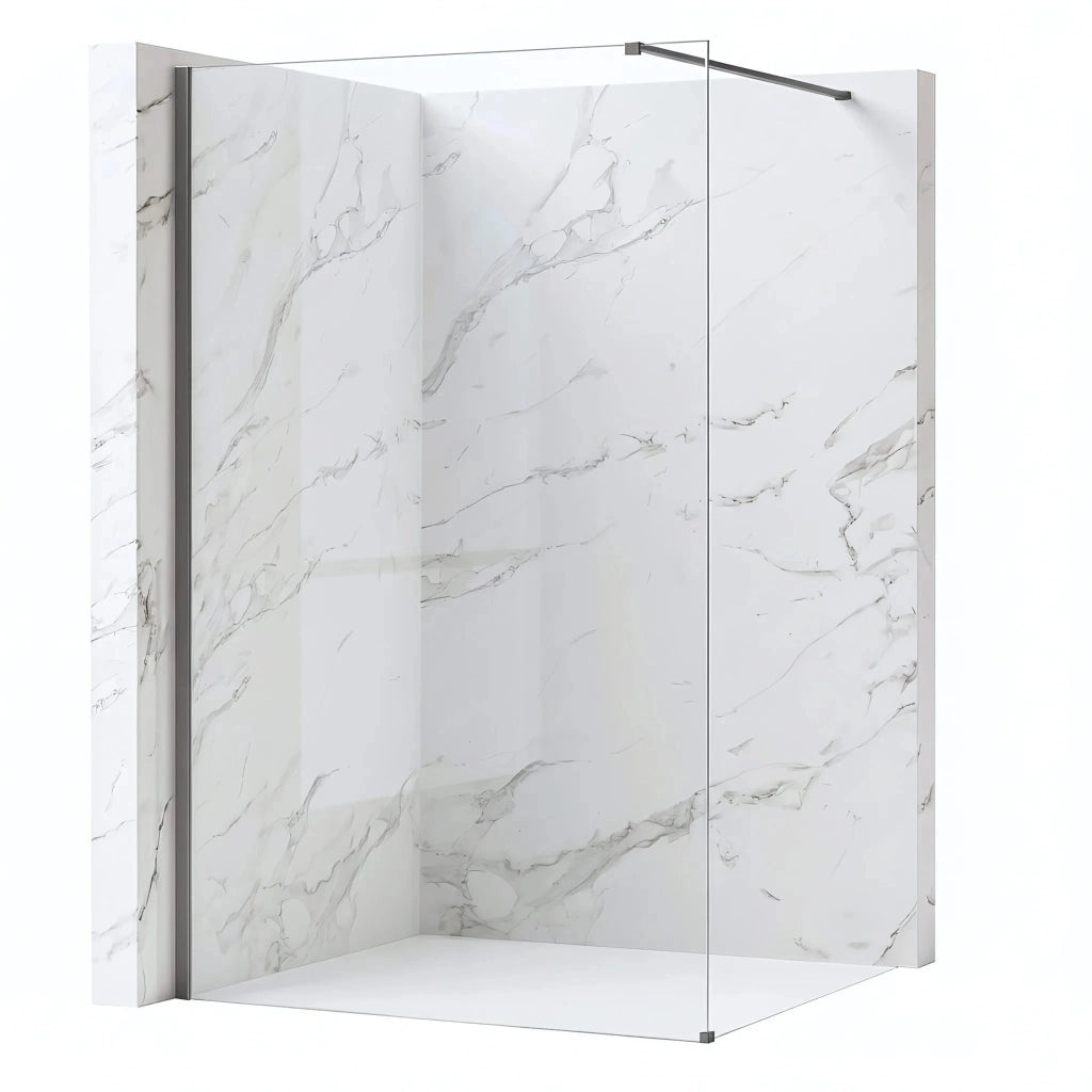 Parete Doccia Rea Flexi Transparent / Titan 90