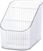 Organizzatore per trucchi, organizzatore cosmetico con 3 compartimenti, opbergcontainer per cosmetici con grande capacità, organizzatore per capelli con 3 cassetti per pennelli, matite, lip gloss e cura della pelle (translucido S)