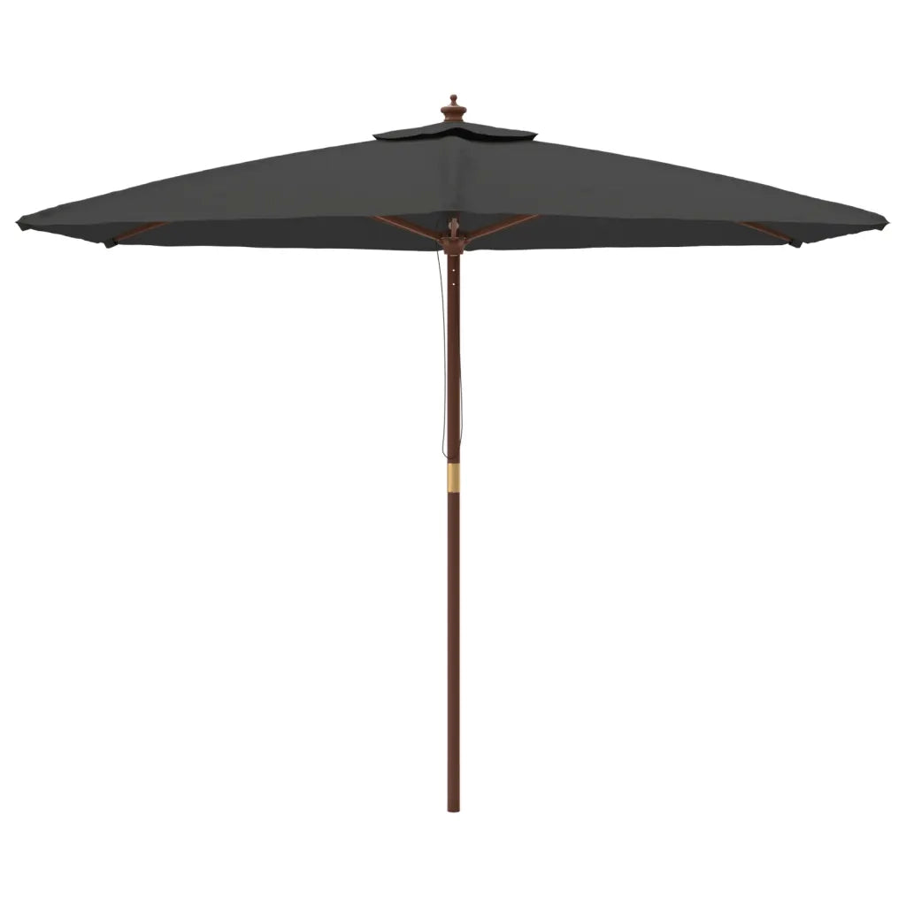 Ombrello | Parasolne da Giardino con Palo in Legno Antracite 299x240 cm