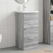 Mobile da bagno con lavabo Sonoma grigio 42 x 40 x 84,5 cm 890701